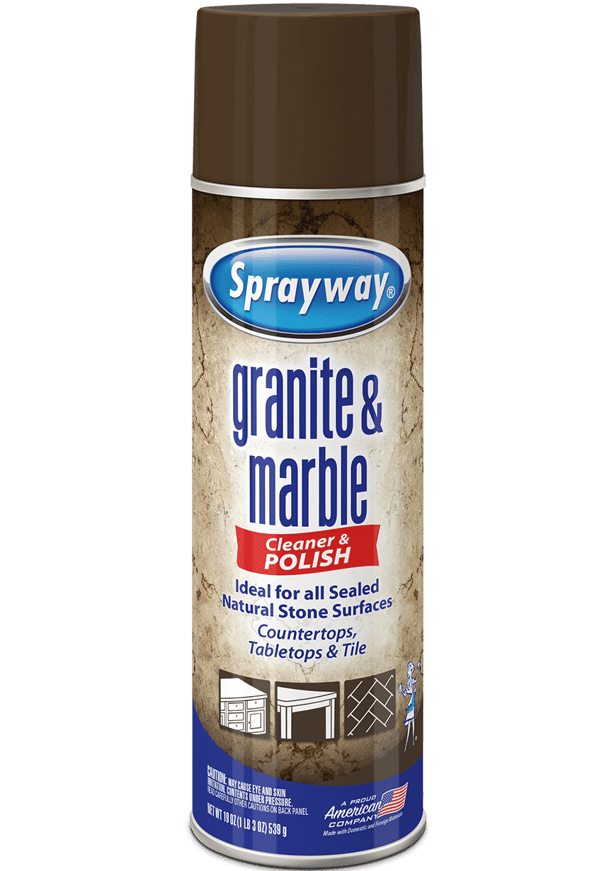 Marble Cleaner Sprayway Aerosol Spray, Stone Countertop Cleaner And Polisher